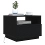 Mesa de centro con luces LED roble negro 50x49x40 cm de , Mesas de centro - Ref: Foro24-862253, Precio: 79,53 €, Descuento: %