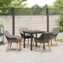 Conjunto de Comedor de Jardín 5 pcs Gris ratán sintético en Mesas de jardín | Comprar online en Foru.es