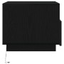 Mesa de centro con luces LED roble negro 50x49x40 cm de , Mesas de centro - Ref: Foro24-862253, Precio: 79,53 €, Descuento: %