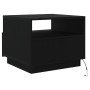 Mesa de centro con luces LED roble negro 50x49x40 cm de , Mesas de centro - Ref: Foro24-862253, Precio: 79,53 €, Descuento: %