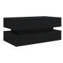 Mesa de centro con luces LED roble negro 90x50x40 cm de , Mesas de centro - Ref: Foro24-862258, Precio: 108,02 €, Descuento: %