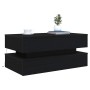 Mesa de centro con luces LED roble negro 90x50x40 cm de , Mesas de centro - Ref: Foro24-862258, Precio: 108,02 €, Descuento: %