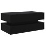 Mesa de centro con luces LED roble negro 90x50x40 cm de , Mesas de centro - Ref: Foro24-862258, Precio: 108,02 €, Descuento: %