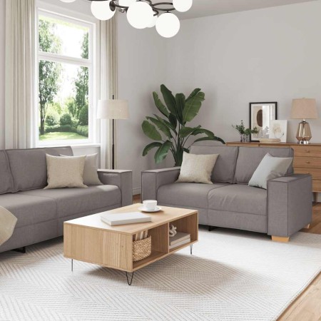 Juego de sofás con cojines 2 piezas tela gris taupe de , Sofás - Ref: Foro24-3324697, Precio: 473,65 €, Descuento: %