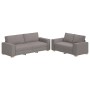 Juego de sofás con cojines 2 piezas tela gris taupe de , Sofás - Ref: Foro24-3324697, Precio: 473,65 €, Descuento: %