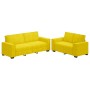Juego de sofás con cojines 2 piezas terciopelo amarillo de , Sofás - Ref: Foro24-3324706, Precio: 464,86 €, Descuento: %