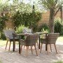 Conjunto de Comedor de Jardín 5 pcs Gris ratán sintético en Mesas de jardín | Comprar online en Foru.es