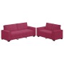Juego de sofás con cojines 2 piezas terciopelo rojo tinto de , Sofás - Ref: Foro24-3324704, Precio: 464,86 €, Descuento: %