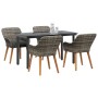 Conjunto de Comedor de Jardín 5 pcs Gris ratán sintético en Mesas de jardín | Comprar online en Foru.es