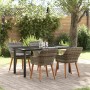 Conjunto de Comedor de Jardín 5 pcs Gris ratán sintético en Mesas de jardín | Comprar online en Foru.es