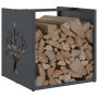 Leñero antracita 40x40x40 cm Acero laminado en frío de , Bolsas y soportes de leña - Ref: Foro24-864245, Precio: 49,84 €, Des...