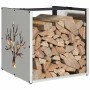 Leñero de acero inoxidable 40x40x40 cm de , Bolsas y soportes de leña - Ref: Foro24-864247, Precio: 57,46 €, Descuento: %