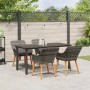Conjunto de Comedor de Jardín 5 pcs Gris ratán sintético en Mesas de jardín | Comprar online en Foru.es