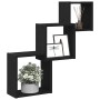 Estante cubos pared madera ingeniería roble negro 68x15x68 cm de , Estantes y estanterías - Ref: Foro24-862410, Precio: 33,69...