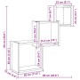Estante cubos pared madera ingeniería roble negro 68x15x68 cm de , Estantes y estanterías - Ref: Foro24-862410, Precio: 33,69...