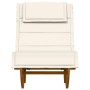 Tumbona mecedora con cojín de madera maciza de acacia de , Tumbonas - Ref: Foro24-4103882, Precio: 171,61 €, Descuento: %