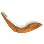 Tumbona mecedora con cojín de madera maciza de acacia de , Tumbonas - Ref: Foro24-4103882, Precio: 171,61 €, Descuento: %