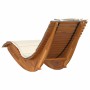 Tumbona mecedora con cojín de madera maciza de acacia de , Tumbonas - Ref: Foro24-4103882, Precio: 171,61 €, Descuento: %
