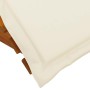 Tumbona mecedora con cojín de madera maciza de acacia de , Tumbonas - Ref: Foro24-4103882, Precio: 171,61 €, Descuento: %