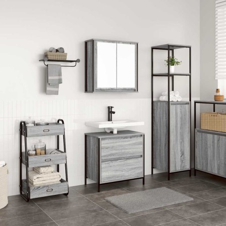 Set de muebles de baño 2 pzas madera contrachapada gris sonoma de , Muebles de baño - Ref: Foro24-3328367, Precio: 126,95 €, ...