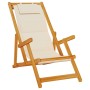 Silla de playa plegable con reposabrazos crema de , Sillas de jardín - Ref: Foro24-4108067, Precio: 87,08 €, Descuento: %