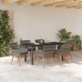 Conjunto de Comedor de Jardín 7 pcs Gris ratán sintético en Mesas de jardín | Comprar online en Foru.es