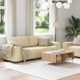 Juego de sofás con cojines 2 piezas tela crema de , Sofás - Ref: Foro24-3324738, Precio: 472,73 €, Descuento: %