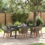 Conjunto de Comedor de Jardín 7 pcs Gris ratán sintético en Mesas de jardín | Comprar online en Foru.es