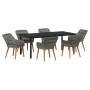 Conjunto de Comedor de Jardín 7 pcs Gris ratán sintético en Mesas de jardín | Comprar online en Foru.es
