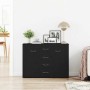 Aparador de madera de roble negro 88x30x64 cm de , Aparadores - Ref: Foro24-862446, Precio: 121,65 €, Descuento: %