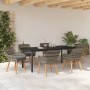 Conjunto de Comedor de Jardín 7 pcs Gris ratán sintético en Mesas de jardín | Comprar online en Foru.es