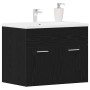 Mueble de baño para lavabo de roble negro 60x38,5x46 cm de , Muebles de baño - Ref: Foro24-862025, Precio: 49,20 €, Descuento: %