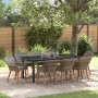 Conjunto de Comedor de Jardín 9 pcs Gris ratán sintético en Mesas de jardín | Comprar online en Foru.es