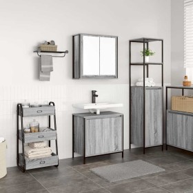 Set de muebles de baño 2 pzas madera contrachapada gris sonoma de , Muebles de baño - Ref: Foro24-3328392, Precio: 120,03 €, ...
