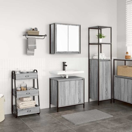 Set de muebles de baño 2 pzas madera contrachapada gris sonoma de , Muebles de baño - Ref: Foro24-3328392, Precio: 120,03 €, ...