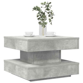 Mesa de centro giratoria 360 grados gris hormigón 50x50x34,5 cm de , Mesas de centro - Ref: Foro24-858473, Precio: 57,67 €, D...