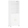 Aparador alto madera contrachapada blanco 69,5x34x180 cm de , Aparadores - Ref: Foro24-3189229, Precio: 136,20 €, Descuento: %