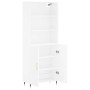 Aparador alto madera contrachapada blanco 69,5x34x180 cm de , Aparadores - Ref: Foro24-3189229, Precio: 136,20 €, Descuento: %