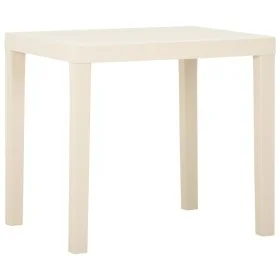 Mesa de jardín de plástico blanca 79x65x72 cm de vidaXL, Mesas de jardín - Ref: Foro24-315844, Precio: 64,54 €, Descuento: %