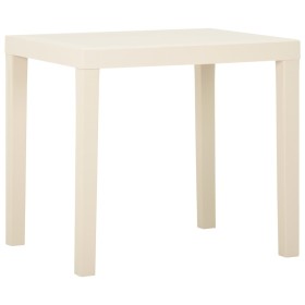 Mesa de jardín de plástico blanca 79x65x72 cm de vidaXL, Mesas de jardín - Ref: Foro24-315844, Precio: 63,32 €, Descuento: %