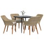 Conjunto de Comedor de Jardín 5 pcs Beige ratán sintético en Mesas de jardín | Comprar online en Foru.es