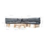 Muebles de palets de jardín con cojines grises 4 piezas madera de , Conjuntos de jardín - Ref: Foro24-277488, Precio: 465,52 ...