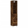 Aparador de madera contrachapada roble ahumado 34,5x34x180 cm de , Aparadores - Ref: Foro24-3189674, Precio: 99,28 €, Descuen...