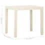 Mesa de jardín de plástico blanca 79x65x72 cm de vidaXL, Mesas de jardín - Ref: Foro24-315844, Precio: 64,54 €, Descuento: %