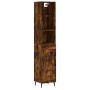 Aparador de madera contrachapada roble ahumado 34,5x34x180 cm de , Aparadores - Ref: Foro24-3190106, Precio: 90,31 €, Descuen...