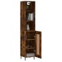 Aparador de madera contrachapada roble ahumado 34,5x34x180 cm de , Aparadores - Ref: Foro24-3190106, Precio: 90,31 €, Descuen...