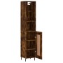 Aparador de madera contrachapada roble ahumado 34,5x34x180 cm de , Aparadores - Ref: Foro24-3190106, Precio: 90,31 €, Descuen...