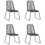 Set de comedor de jardín de 5 piezas PVC ratán negro y marrón de , Conjuntos de jardín - Ref: Foro24-3060125, Precio: 401,67 ...