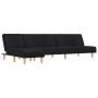 Sofá cama en forma de L tela negro 255x140x70 cm de , Sofás - Ref: Foro24-3157237, Precio: 377,75 €, Descuento: %