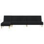 Sofá cama en forma de L tela negro 255x140x70 cm de , Sofás - Ref: Foro24-3157237, Precio: 377,75 €, Descuento: %